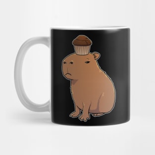 Capybara with a Chocolate Muffin on its head Mug